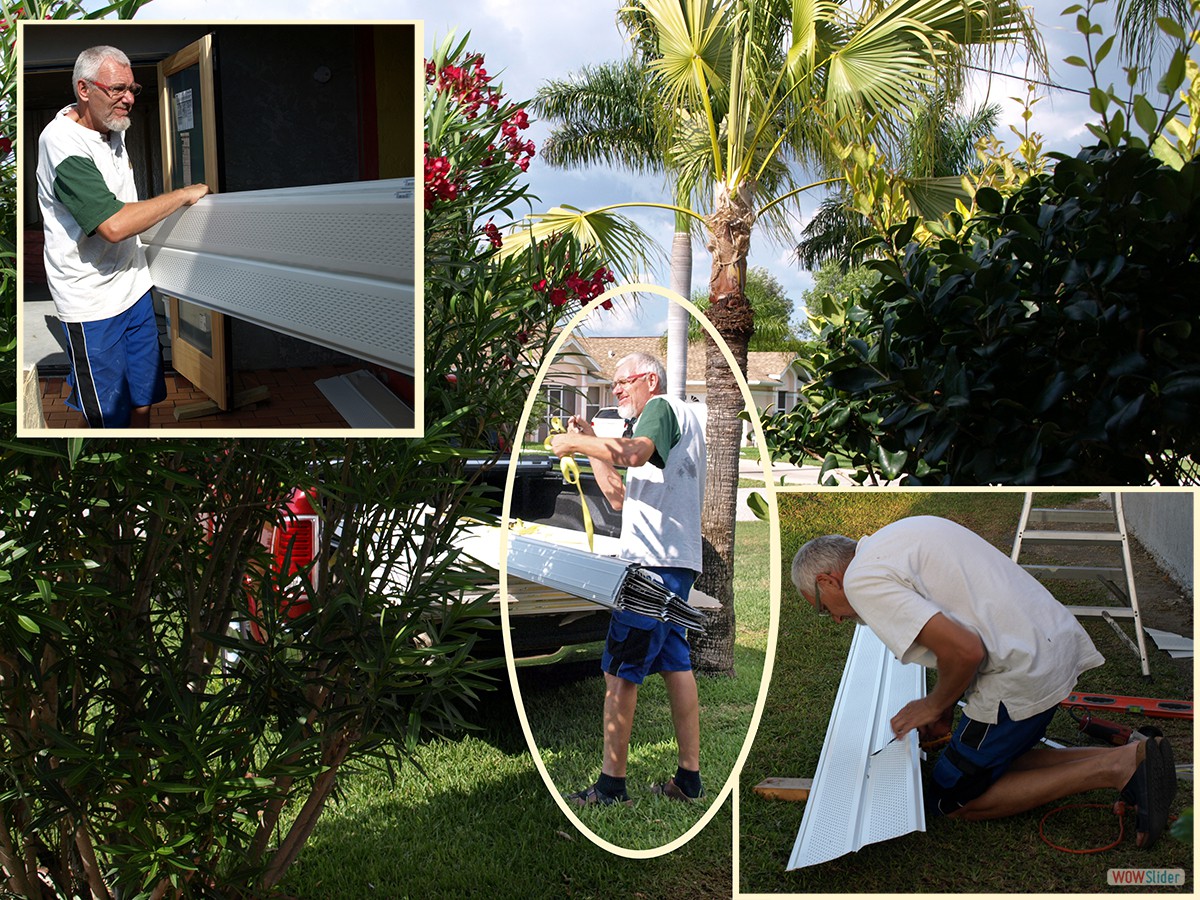 Lieferung und Vorbereitung der Laibungsverkleidung (Soffits)