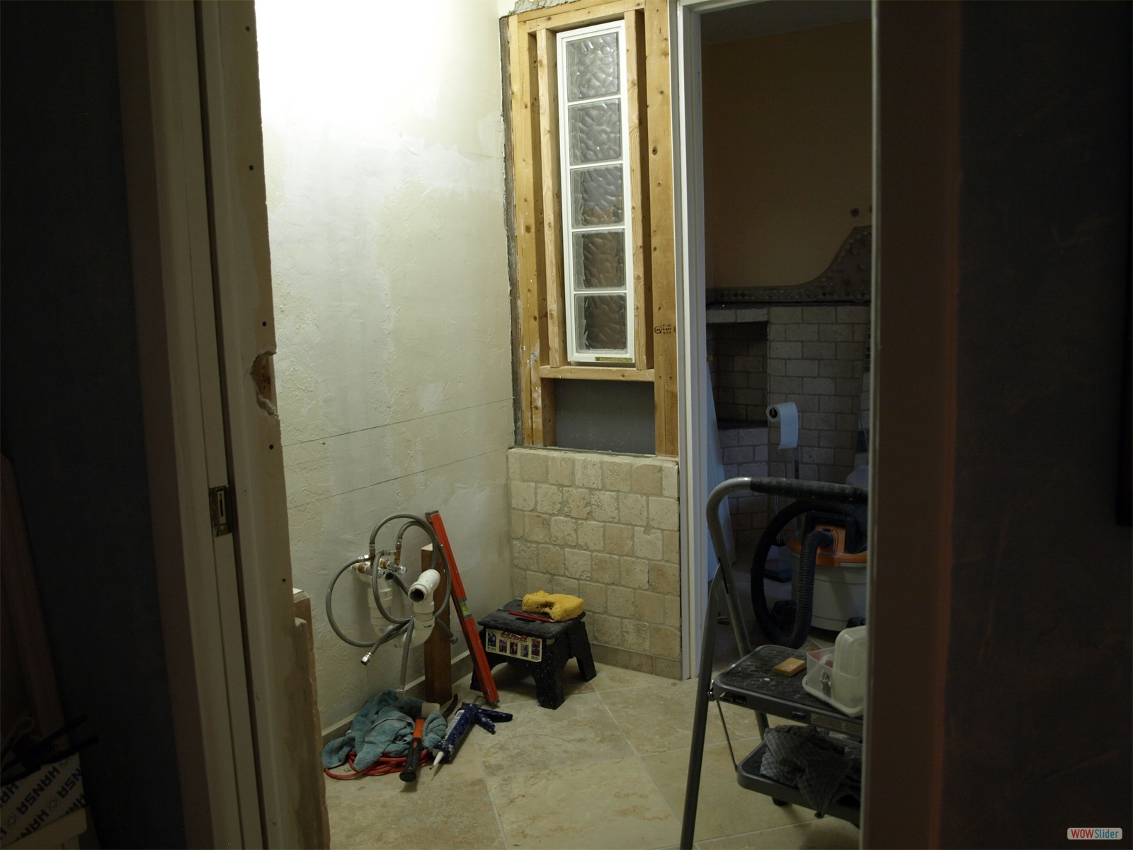 The closet with the mirror sliding doors is gone, ...