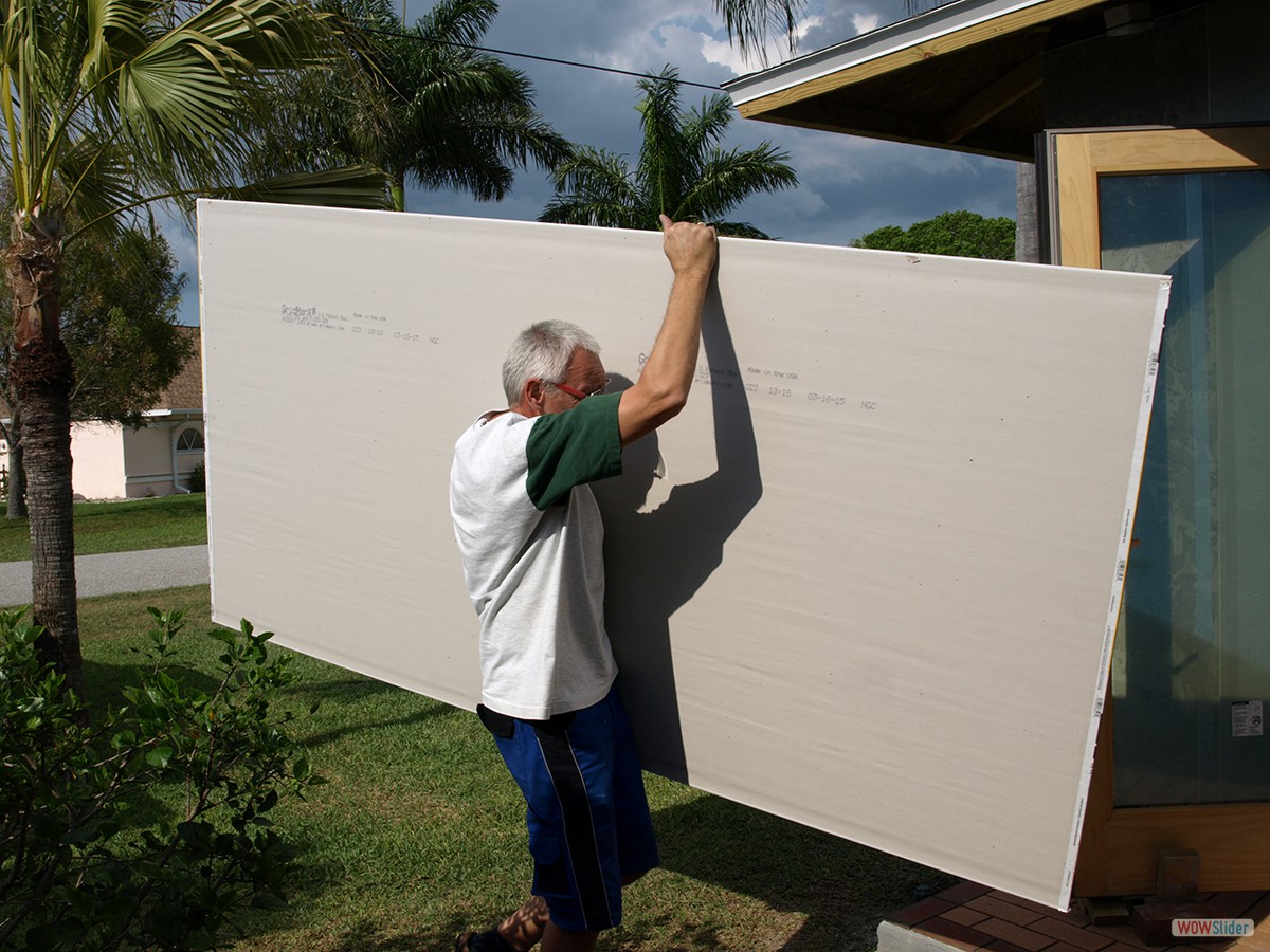 Auf die Isolierung kommt Rigips