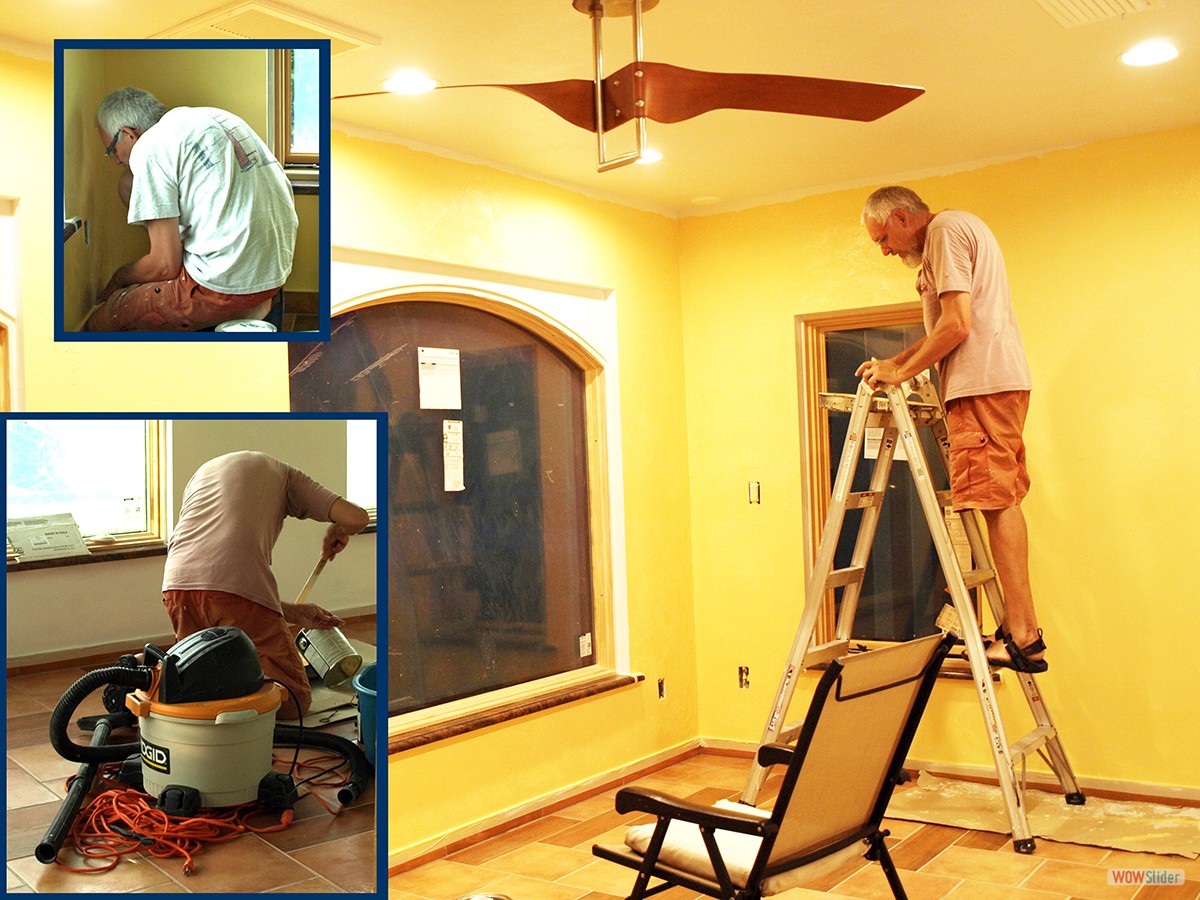 Der gößte Teil des Zimmers wird hellgelb, ...