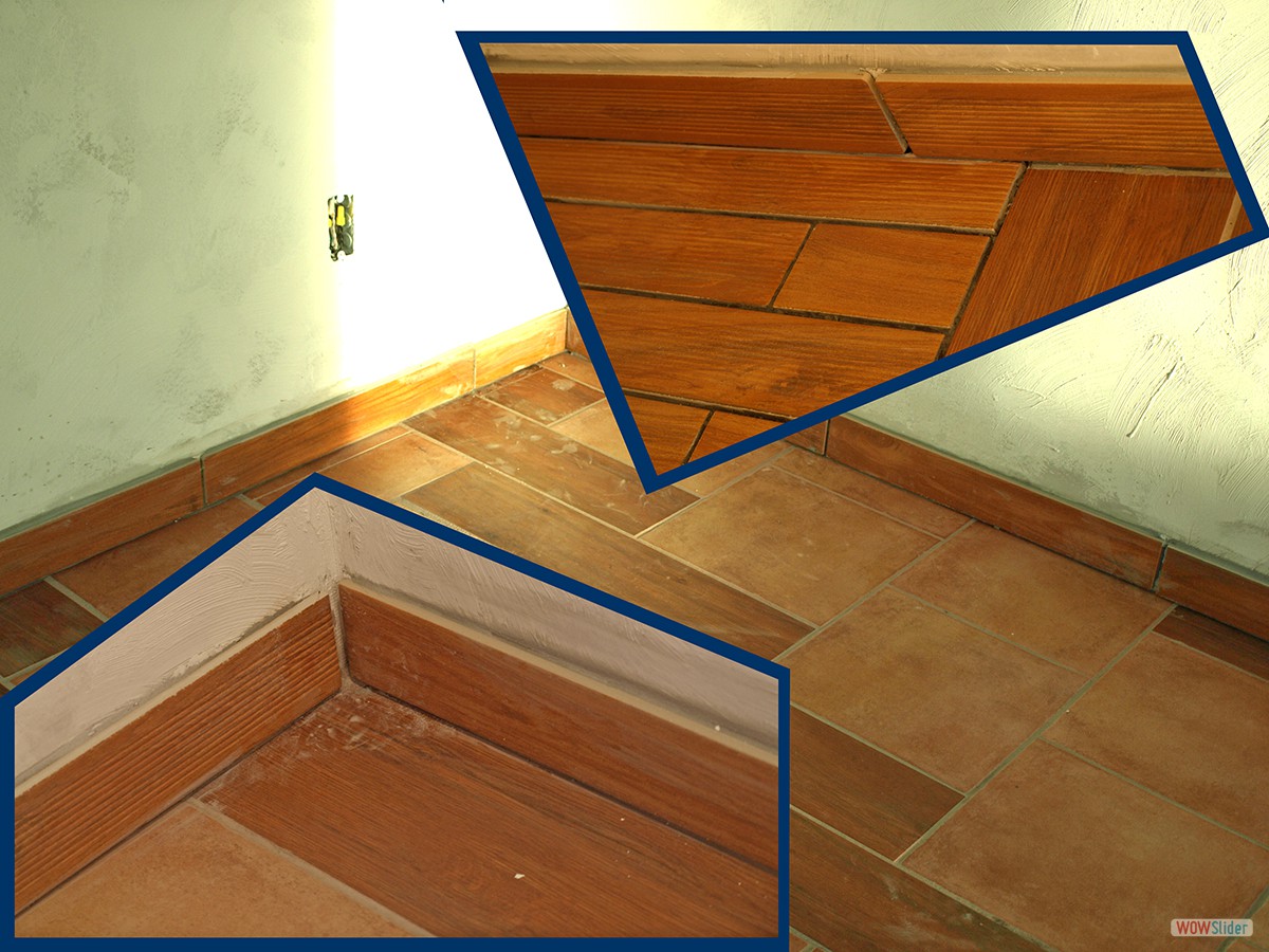 die schmalen Fliesen