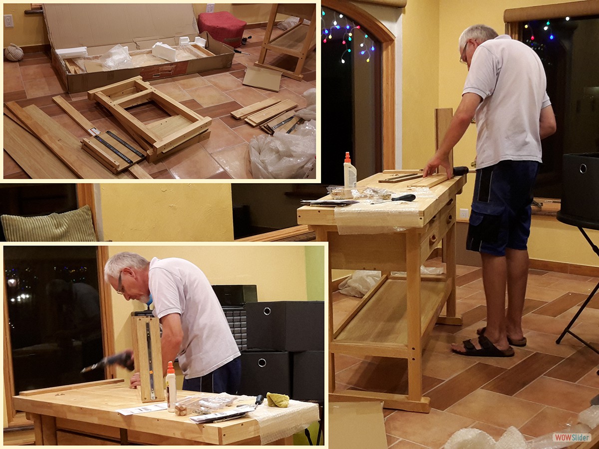 Zusammenbau der Werkbänke